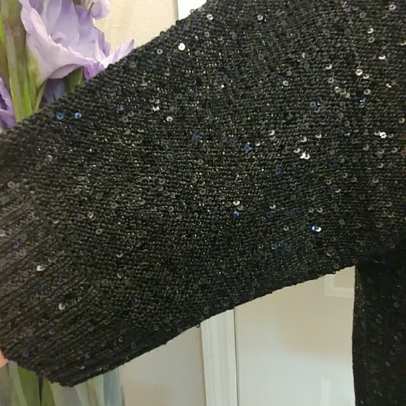 Nue Options Petite Sequin Top-PL - Picture 3 of 6